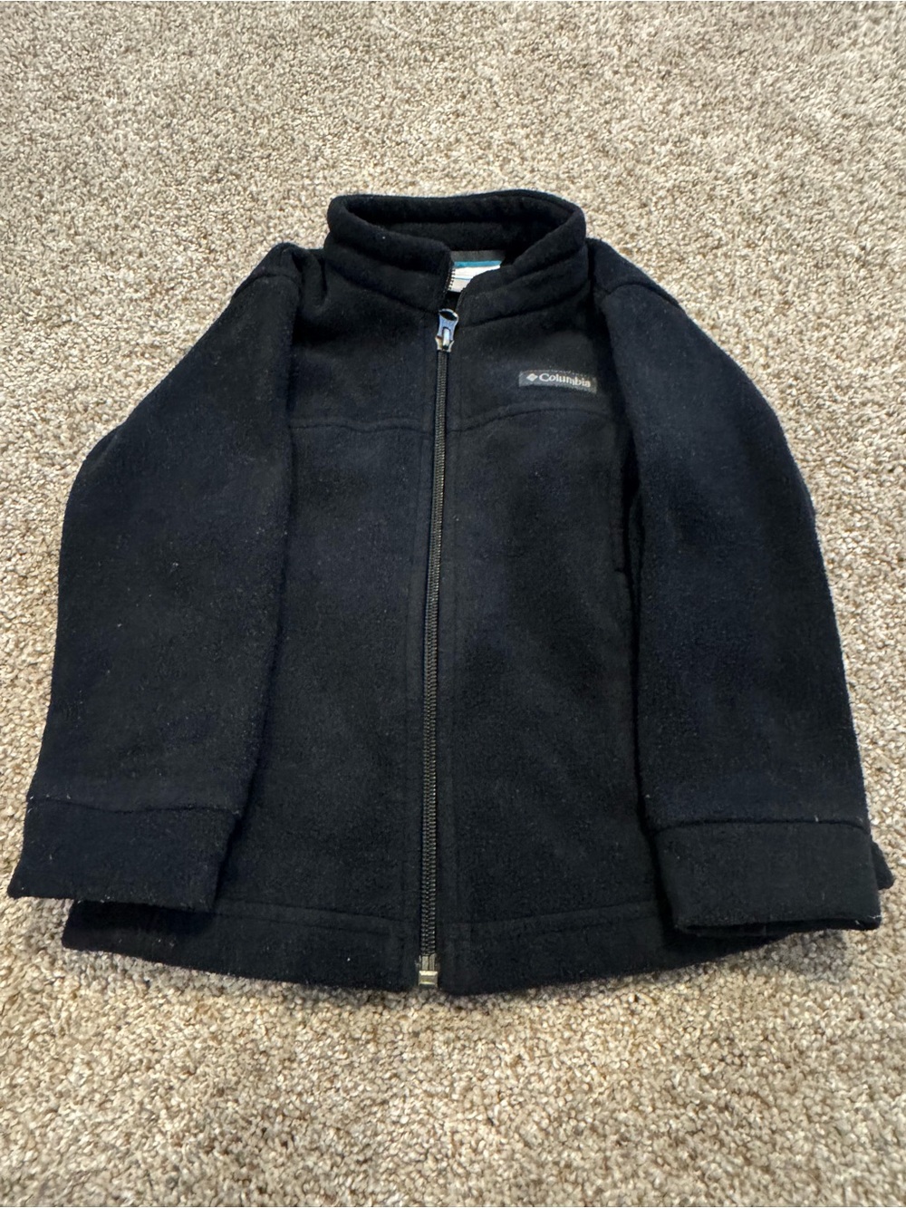 Columbia Kids Black Full-Zip Fleece Pea Coat